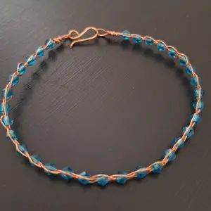 wire wrapped beaded bracelet