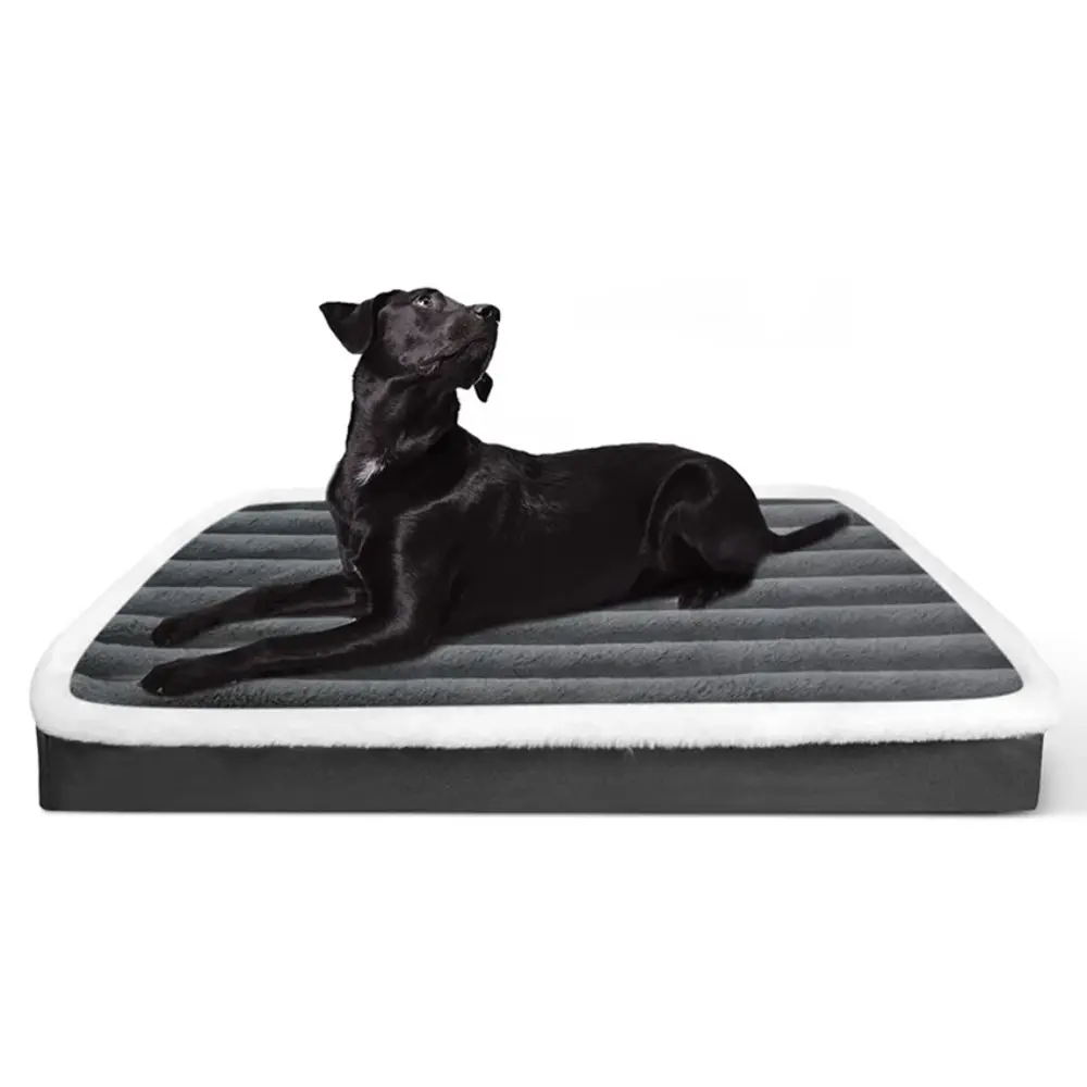 Washable Dog Bed for Small Medium Large Dogs and Cats, Comfort Fluffy Plush Pillow Bed Crate Pad, Non-Slip and Machine Washable Kennel Pet Sleeping Mat