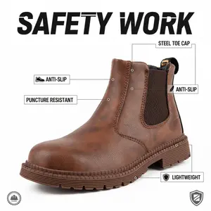 Anti-Smash Nail-Proof Shock-Absorbing Splash-Proof & 100% Waterproof Adult Carpentry Woodworking Painter Shoe - Anti-Slip Durable Comfortable Gear