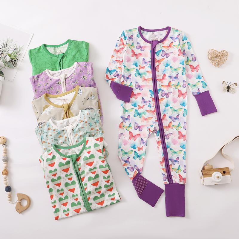 2-Pack Bamboo Baby Pajamas Baby Romper Baby Onesies Supersoft Premium Bamboo Viscose Cozy Cute baby stuff clearance