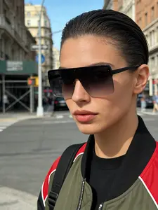 Unisex Frameless Cut-Edge Rimless Sunglasses, Gradient Lens, PC Material, Suitable for Driving & Travel, Party Style