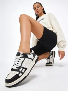 Unisex Skull Bone Sneakers, Unique Streetwear Style, Perfect for Couples & Casual Wear, Trendy Patched Design