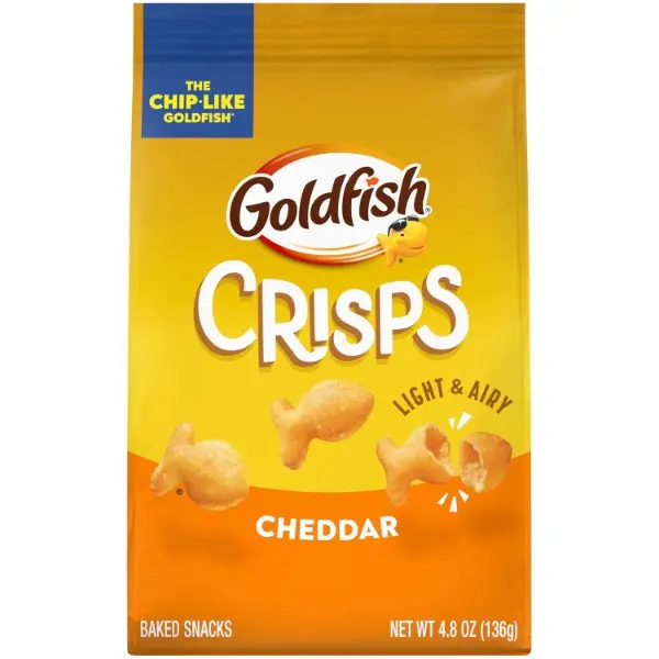 Halal Certified Crunchy Cheese-Flavored Baked Snack Crackers - Room Temperature, 4.8 Oz Bag