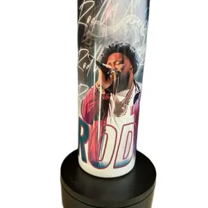 Custom Rod Wave Tumbler - Insulated Cup with Lid - Rap Music Fan Gift - 20oz - Unique Design - Flasks, Drinkware