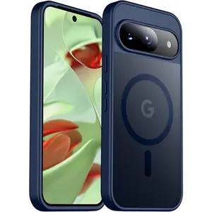 For Google Pixel 10 Pro XL/Pixel 9 Pro XL/Pixel 10/10Pro/10A/9/9 Pro/9A Case [Fit for Magsafe] Translucent Matte [with Screen Protector] Military Grade Shockproof Protective Magnetic Phone Cover