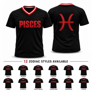 Unisex Zodiac Sports Tee, 12 Astrology Sign V-Neck Shirt, Lightweight Breathable Quick-Dry Casual Top for Men Women,zodiac shirt, zodiac t shirt, astrology shirt, astrology tee, astrology sign shirt,horoscope shirt, star sign shirt,12 zodiac shirt