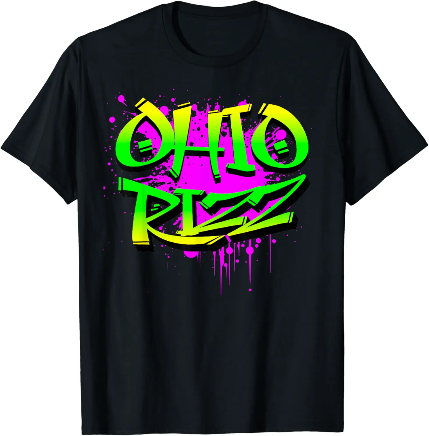 Funny Ohio Rizz Ironic Meme Graffiti Rizzler Brainrot Quote T-Shirt - Janessaho Shop 96B0D1D5GZGQ