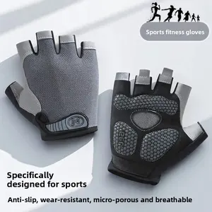 Sports anti-slip gloves men's exercise fitness horizontal bar anti-callion dumbbell half-finger training mountaineering pull-ups
