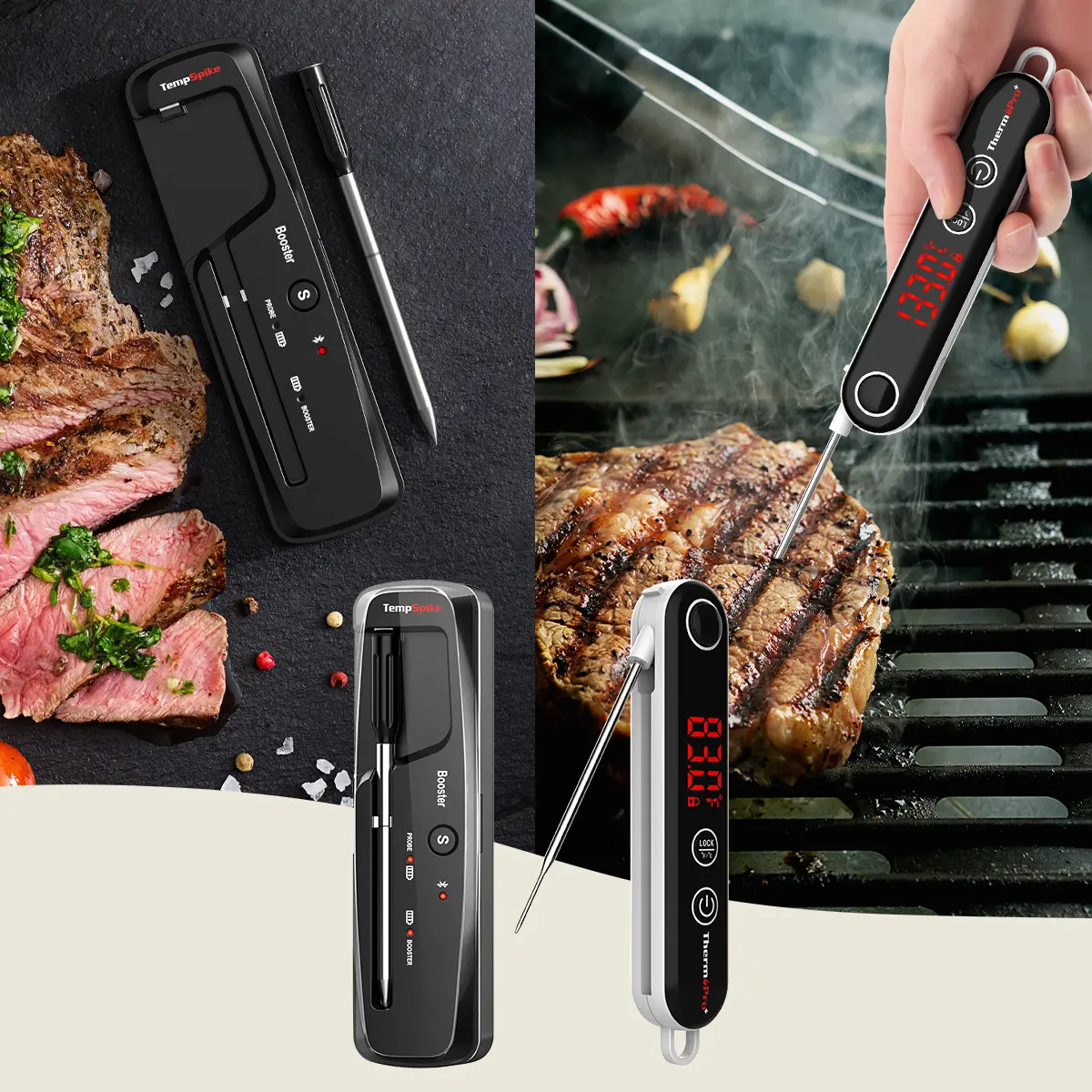 ThermoPro TP961 Wireless Digital Meat Thermometer,Smart App Control, for Cooking Thermometer for Oven, Grill, Kitchen, BBQ, Smoker & Rotisserie (TP961+TP18S) ThermoPro TP961 Wireless Digital Meat Thermometer,Smart App Control, for Cooking Thermometer for Oven, Grill, Kitchen, BBQ, Smoker & Rotisserie (TP961+TP18S)