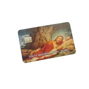 Jesus concerned about your spending habits Vinyl Card Cover Universal size