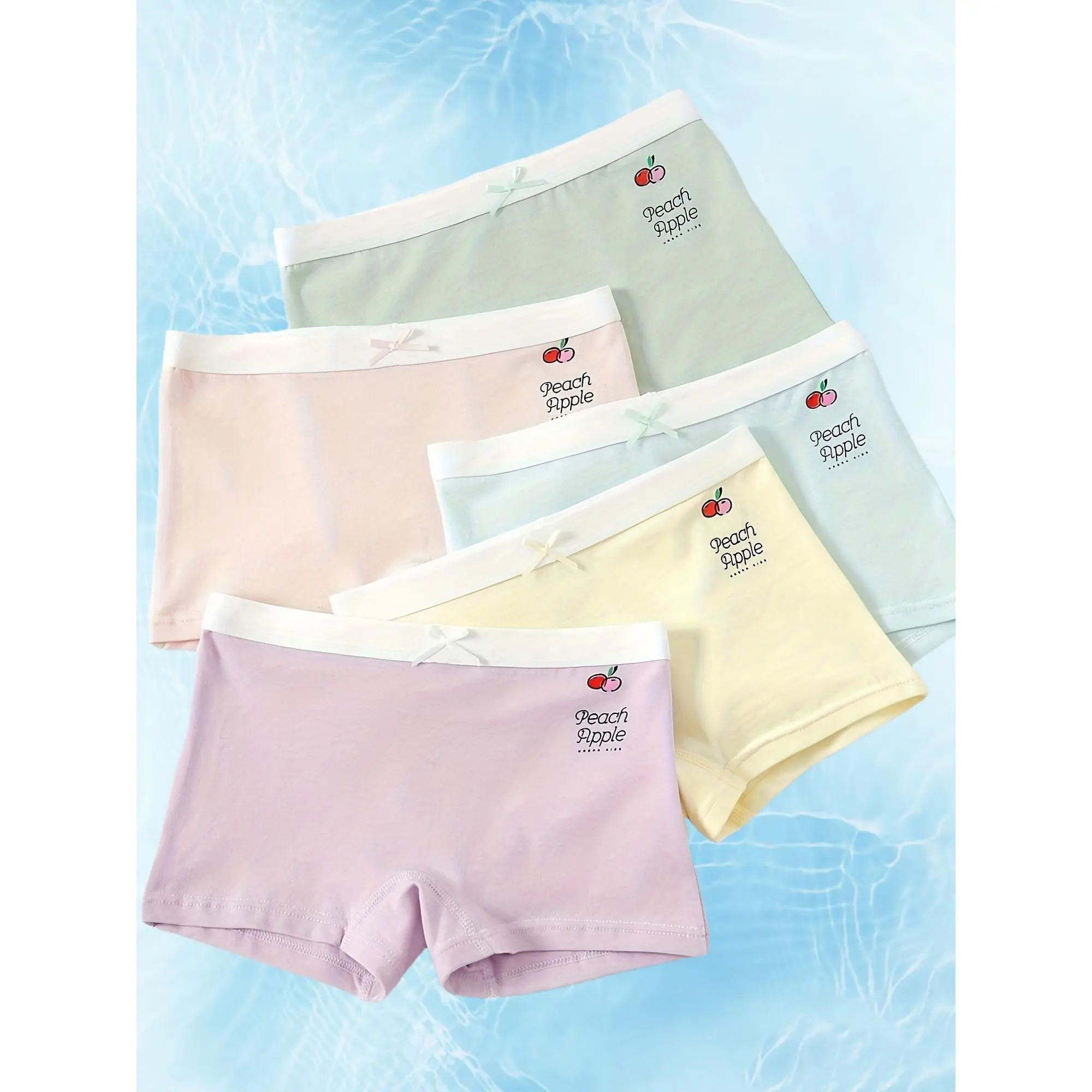 Girls' 5-Pack Cotton Shorts - Comfortable Square Cut Seamless Boyshorts with Fun Cartoon Graphics for Play,Sleep, Ages 3-4Y,5-6Y,9-10Y,3-13Y (Sports & Outdoor Clothing)