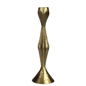 Venus Brass Taper Candle Holder – Modern Forged Brass Candlestick