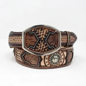 Western Embossed Concho Belt
