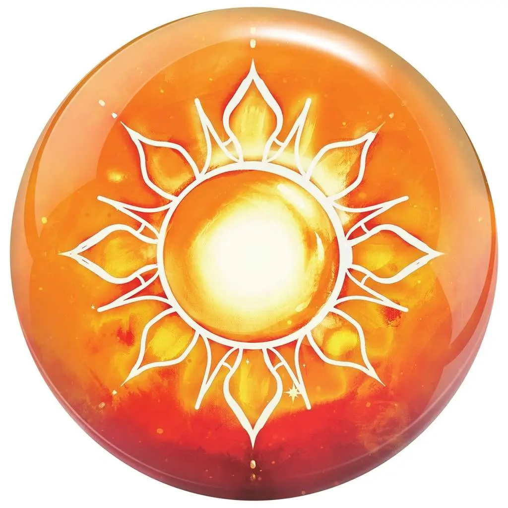 Brunswick Sun and Moon Viz-A-Ball, Entry Performance Polyester Bowling Ball with High-Gloss Polish for Dry Lane Conditions