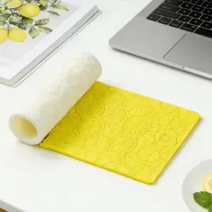 Fake Lemon Slice Pattern Polymer Clay Texture Roller, High Precision Artificial Tropical Citrus Peel Embossing Rolling Pin, Summer Fruit Theme Clay Art Craft Tool DIY Earrings Pendant Jewelry Making