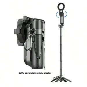 Portable Wireless Selfie Stick Tripod, Magnetic Stand, USB Charging, Remote Control, Aluminum Alloy, Ideal for Travel and Group Photos, Travel Gadgets