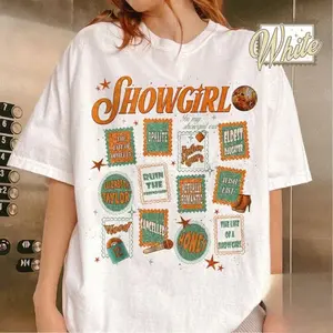 The Life of the Showgirl stamps shirt, ShowGirl Era shirt, Fangirl Tshirt Unisex T-shirt