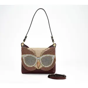 Patricia Nash Owl Beaded Alden Crossbody