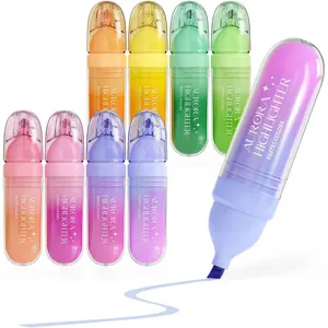 8 Pcs Assorted Colors Highlighters, Cute Pastel Highlighter Set, Dry Quickly, Soft Chisel Tip, No Bleed Bible Highlighters, Aesthetic Highlighters for School and Office