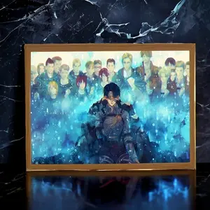 Levi Attack on Titan Wall Art Frame Light, The Collision of Light and Art, Light Box, LED Light, Shadow Painting Frame
