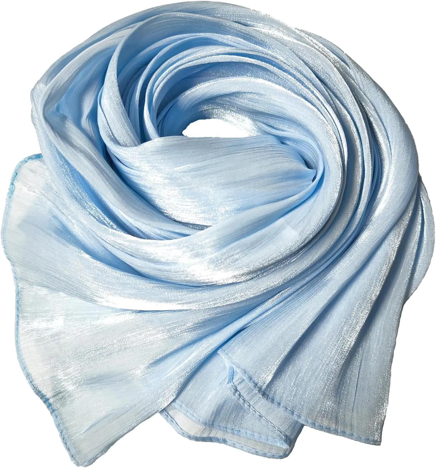 Women's Shimmer Crepe Hijab Scarf, Lightweight Modern Polyester Shawl for Evening Dresses and Formal Parties, High Quality Polyester, Synthetic, Lightweight Fabric, Shimmering Finish, Girlfriends