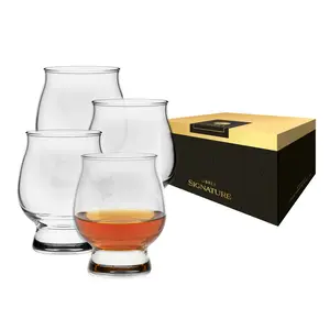 Libbey Signature Kentucky Bourbon Trail Whiskey Tasting Glasses, 8-Ounce, Set of 4, Made in USA, Laser Etched Logo, Stackable, Dishwasher Safe, Gift Box