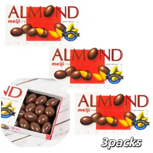 3 Packs MEIJI Almond Chocolate 79g/Pack – Crunchy Almonds & Rich Milk Chocolate