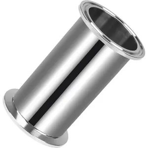 Tri Clamp Tube 2 Inch Tube OD Sanitary Spool Tube Length 4 Inch Clamp End OD 50.5mm 304 Stainless Steel Seamless Round Tubing