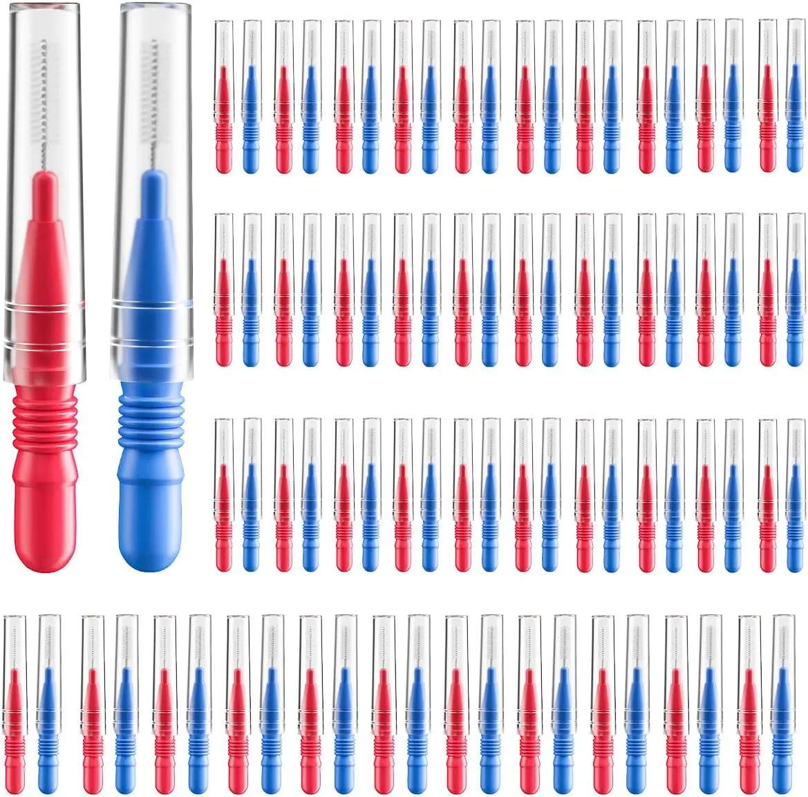 Interdental Brush, Flossing Head,Easy Use Tooth Cleaning Tool (88 Count)(2.5mm/3mm)