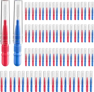 Interdental Brush, Flossing Head,Easy Use Tooth Cleaning Tool (88 Count)(2.5mm/3mm)