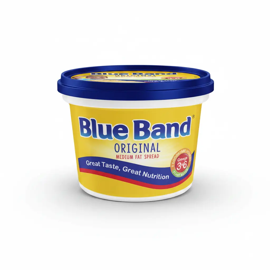 Blue Band Original Medium Fat Spread 450g – Omega 3 & 6, Plant-Based Margarine, Great Taste & Nutrition