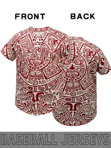 Men's baseball jersey with "MÉXICO" Embroidered with retro Mexican style, loose button cardigan suitable for sports and daily cultural wear, niche trend, Stylish jersey