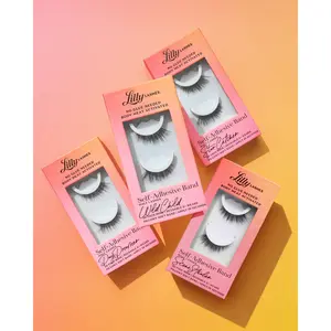 Self-Adhesive Half Eyelashes  | Lilly Lashes 3D Faux Mink | No Glue Needed, Body Heat Activated