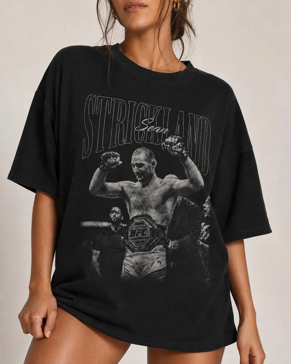 Sean Strickland Tarzan Vintage Bootleg Graphic Shirt, Retro 90s Unisex Washed Tee, Sport Gym Workout Streetwear Hoodie, Sweatshirt, Gift for Him and Her Apparel Breathable