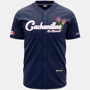 (NAVY) Cachanillas De Mexicali Baseball Jersey, Mexico Jersey for Men Women Youth And Kids, Mexico Baseball Shirt, Hiphop Jersey, All-Over Print Baseball Jersey