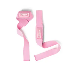 UPPPER Lifting Straps Pink - For Deadlifts & Pullups, 22" Cotton, Neoprene Padding