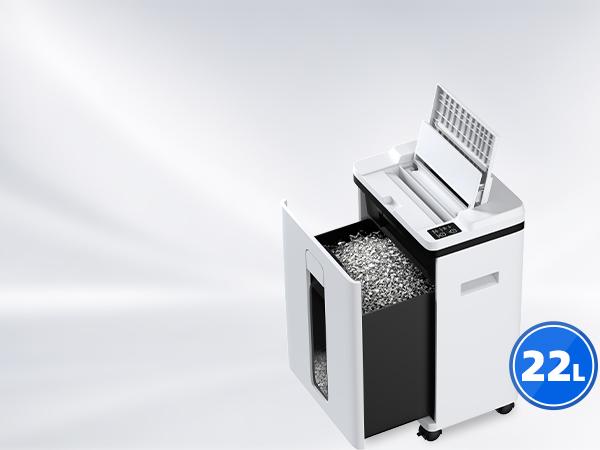 QUIETLEMON P-5 Heavy Duty Microcut Paper Shredder for Home Office & Small Business, 40 Min Continuous Run, 200-Sheet Auto Feed, 7-Sheet Manual Feed, Shreds Credit Cards & Staples, 5.8 Gal Bin, Computer Accessories, Microcut Shredder, 5.8 Gallon Bin
