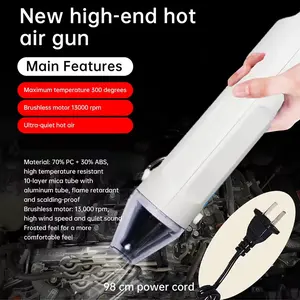 Mini Hot Air Gun Portable for Epoxy Resin DIY Acrylic Cup Pot Embossing Shrink Wrapping Paint Drying Handmade Electronic DIY Bubble Removal Craft Dryer Tool