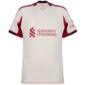 Beige 2025-26 LIV Away Short Sleeve Soccer Shirt, 25/26 Beige LIV Away Edition Football Jersey