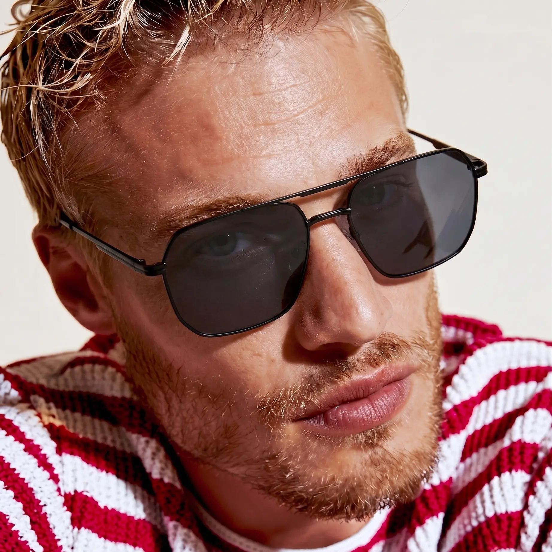 Men's Retro Double-Bridge Aviator Sunglasses with Aviator Shape, Retro Look, Unisex Fit, UV400 Shield - Classic Eyewear for Driving, Casual Daily Use, Metal Accessories