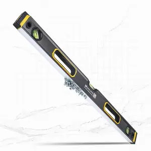 32-Inch/800mm  ule Level, Dual-View with High Strength  Alloy Frame, Accuracy 180/45/90 3-Vial Shock Asoring End Cap, Professional for Leveling & Measuring