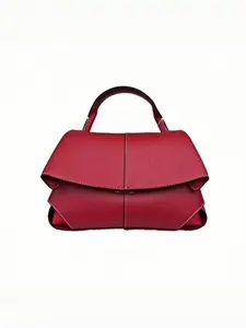 French Polignac Smile Bag, Top Grain Leather Large Capacity Commuter Bag, Unique High-End Handbag, Crossbody and Shoulder Bag