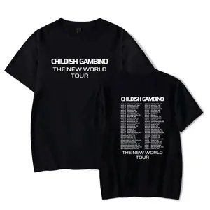 Childish Gambino The New World Tour T-Shirt Merch Casual Short Sleeved T Shirt Unisex T-Shirt