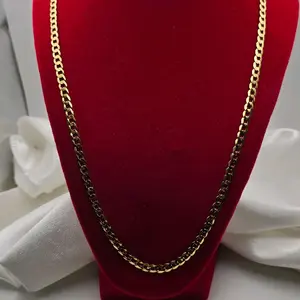 18k Yellow Gold Over Sterling Silver Cuban Necklace