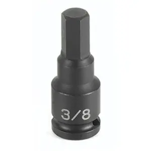 Grey Pneumatic 1908M Drive Impact Socket, 0.38 in. Drive, 8 mm Hex Driver