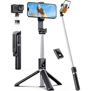 Selfie Stick Tripod with Remote, Extendable 360° Rotatable Selfie Stick, 41.7" Phone Tripod Stand for Cell Phone Filming Compatible with iPhone Samsung Android Smartphone Gopro