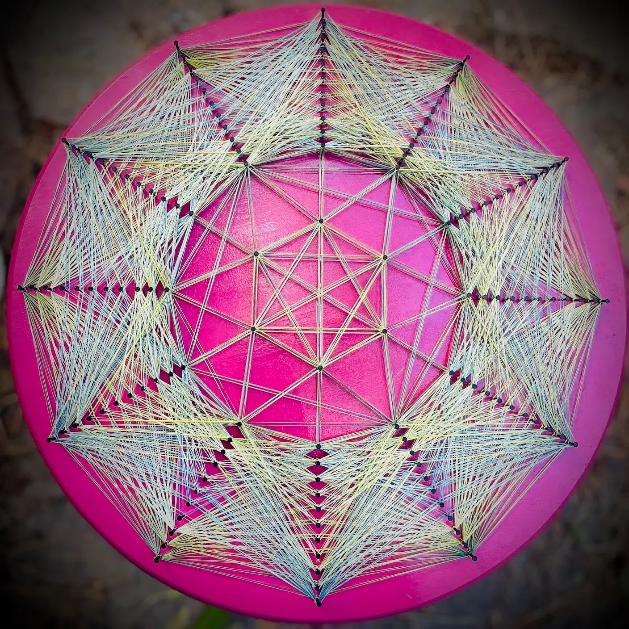 Medium Circular String Art Wall Decor
