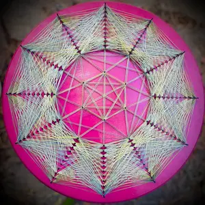 Medium Circular String Art Wall Decor