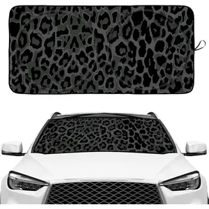 Black Green Leopard Camouflage Print  Windshield Sunshade for  SUV  Foldable Uv Ray Reflector Front Window Sun Shade Visor Shield Cover