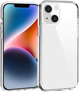 Phone Case Compatible with iPhone 13 & iPhone 14, Clear Case Shockproof Protective Bumper Slim Cover for 6.1 Inch